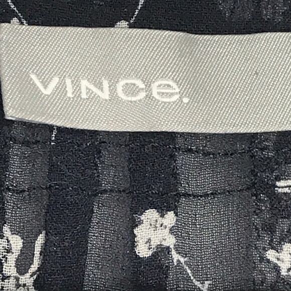 Vince “Calico” Size XS Floral Shirred 100% Silk Blouse Quiet Luxury Romantic - Picture 11 of 16